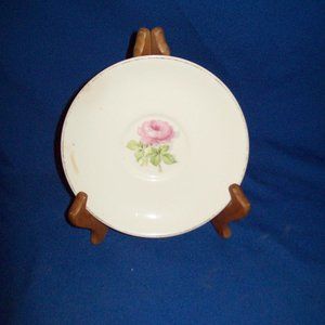 Vintage Taylor Smith & Taylor Conversation Pink Rose 6" Saucer or Small Plate
